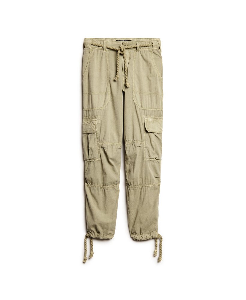 lekkie spodnie bojówki plażowe w kolorze sulphine olive green