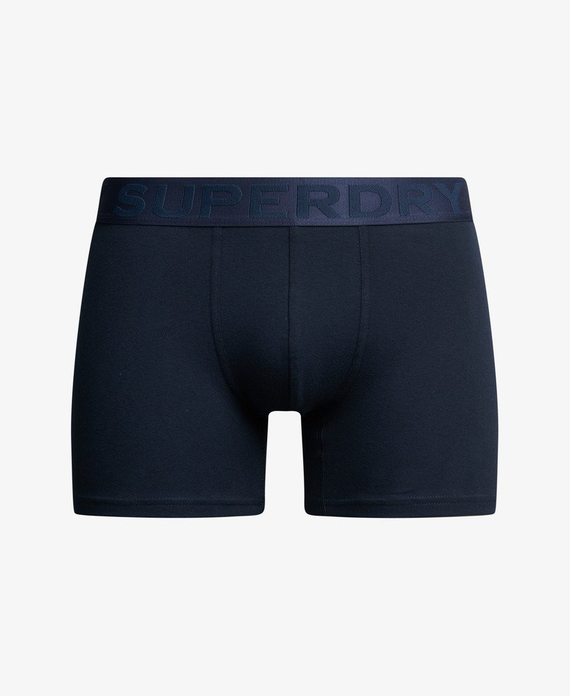 trzy pary bokserek z bawełny organicznej w kolorze eclipse navy